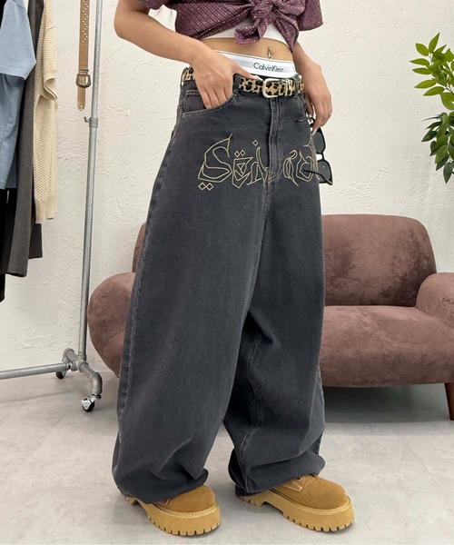 sedacle(セダクル)の「フロントロゴカーブデニム(デニムパンツ・メンズ・ブラック/ライトブルー・SMALL/MEDIUM/LARGE)」の6枚目の写真