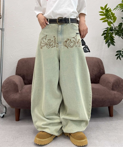 sedacle(セダクル)の「フロントロゴカーブデニム(デニムパンツ・メンズ・ブラック/ライトブルー・SMALL/MEDIUM/LARGE)」の11枚目の写真