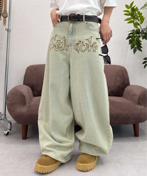 sedacle(セダクル)の「フロントロゴカーブデニム(デニムパンツ・メンズ・ブラック/ライトブルー・SMALL/MEDIUM/LARGE)」の12枚目の写真