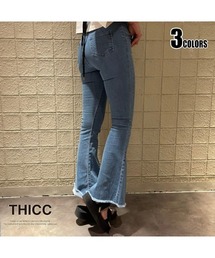 PSYNYXX（プシュニクス）の「フレアブーツカットデニムパンツ（デニムパンツ）」
