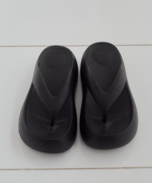 Birthday room（バースデイルーム）の「【取り外し可能】リボントング厚底サンダル/2way ribbon thong platform sandals（サンダル・レディース・ブラック/ホワイト・LARGE/MEDIUM/SMALL）」の11枚目の写真