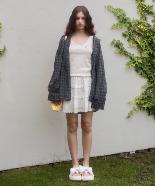 Birthday room（バースデイルーム）の「【取り外し可能】リボントング厚底サンダル/2way ribbon thong platform sandals（サンダル・レディース・ブラック/ホワイト・LARGE/MEDIUM/SMALL）」の14枚目の写真