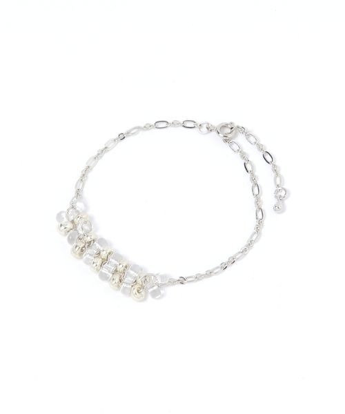 studio CLIP（スタディオクリップ）の「メタル×クリアビーズブレス（ブレスレット・レディース・その他1/その他2・FREE）」の2枚目の写真