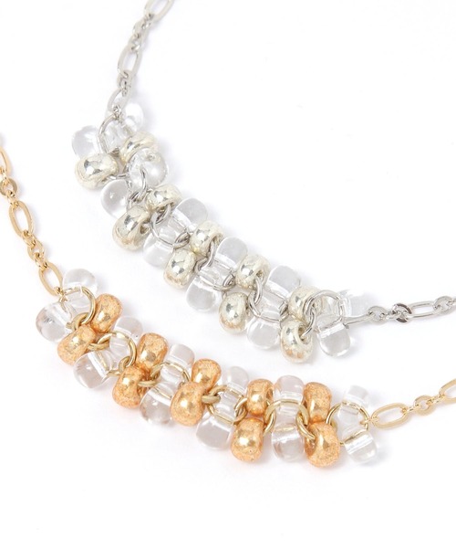 studio CLIP（スタディオクリップ）の「メタル×クリアビーズブレス（ブレスレット・レディース・その他1/その他2・FREE）」の4枚目の写真