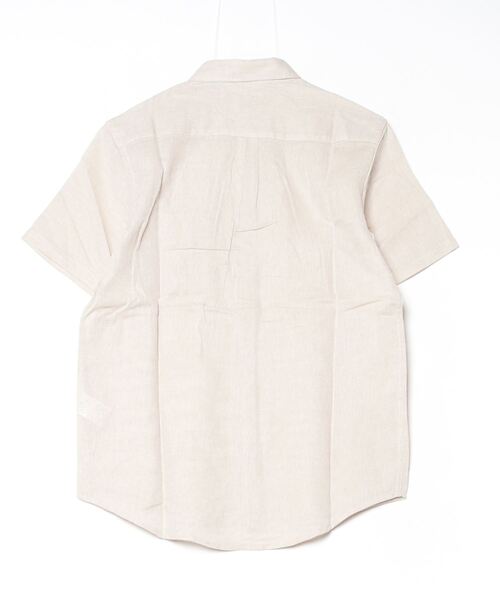 many men many mind(メニーメンメニーマインド)の「many men many mind /C/L REGULAR S/S SHIRTS /綿麻パナマレギュラーカラー半袖シャツ(シャツ/ブラウス・メンズ・ベージュ/ネイビー/ブルー/ピンク・LARGE/X-LARGE/MEDIUM)」の5枚目の写真