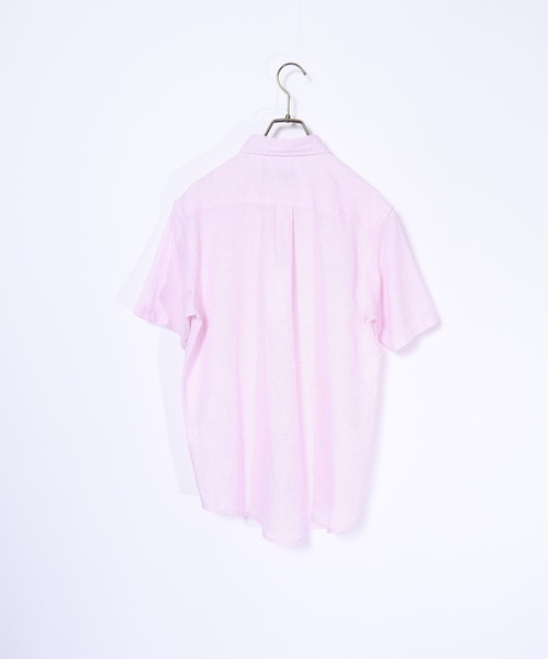 many men many mind(メニーメンメニーマインド)の「many men many mind /C/L REGULAR S/S SHIRTS /綿麻パナマレギュラーカラー半袖シャツ(シャツ/ブラウス・メンズ・ベージュ/ネイビー/ブルー/ピンク・LARGE/X-LARGE/MEDIUM)」の9枚目の写真