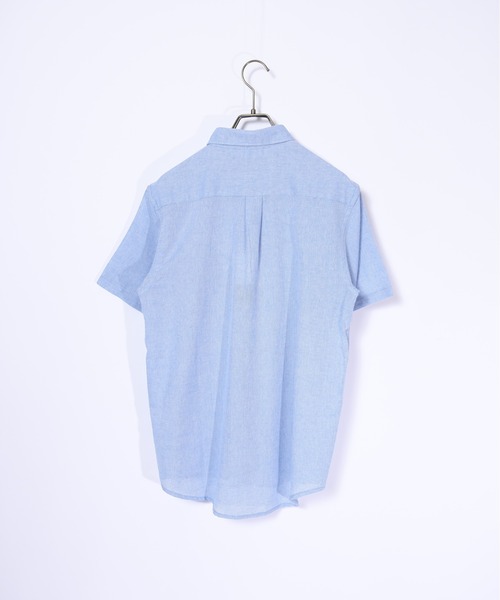 many men many mind(メニーメンメニーマインド)の「many men many mind /C/L REGULAR S/S SHIRTS /綿麻パナマレギュラーカラー半袖シャツ(シャツ/ブラウス・メンズ・ベージュ/ネイビー/ブルー/ピンク・LARGE/X-LARGE/MEDIUM)」の8枚目の写真
