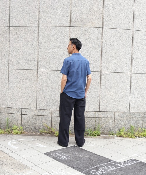 many men many mind(メニーメンメニーマインド)の「many men many mind /C/L REGULAR S/S SHIRTS /綿麻パナマレギュラーカラー半袖シャツ(シャツ/ブラウス・メンズ・ベージュ/ネイビー/ブルー/ピンク・LARGE/X-LARGE/MEDIUM)」の16枚目の写真