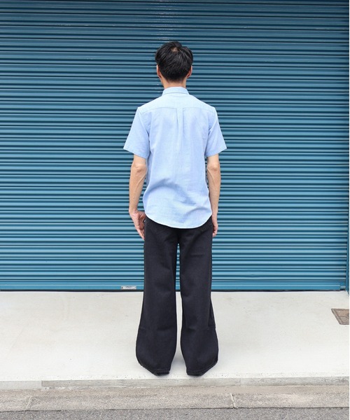 many men many mind(メニーメンメニーマインド)の「many men many mind /C/L REGULAR S/S SHIRTS /綿麻パナマレギュラーカラー半袖シャツ(シャツ/ブラウス・メンズ・ベージュ/ネイビー/ブルー/ピンク・LARGE/X-LARGE/MEDIUM)」の20枚目の写真