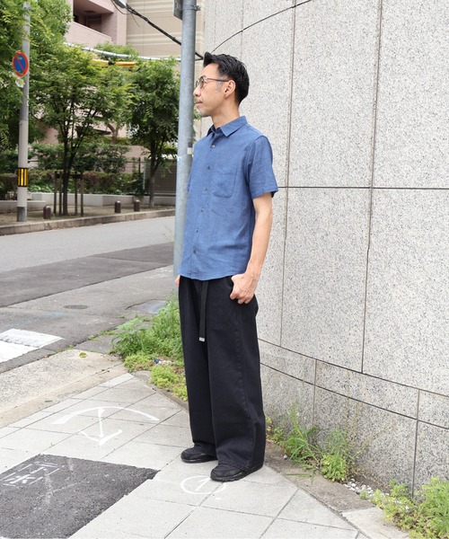 many men many mind(メニーメンメニーマインド)の「many men many mind /C/L REGULAR S/S SHIRTS /綿麻パナマレギュラーカラー半袖シャツ(シャツ/ブラウス・メンズ・ベージュ/ネイビー/ブルー/ピンク・LARGE/X-LARGE/MEDIUM)」の13枚目の写真
