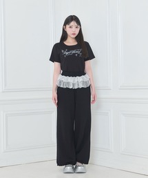 Honey Cinnamon（ハニーシナモン）の「チュールフリルスウェットパンツ（スウェットパンツ）」