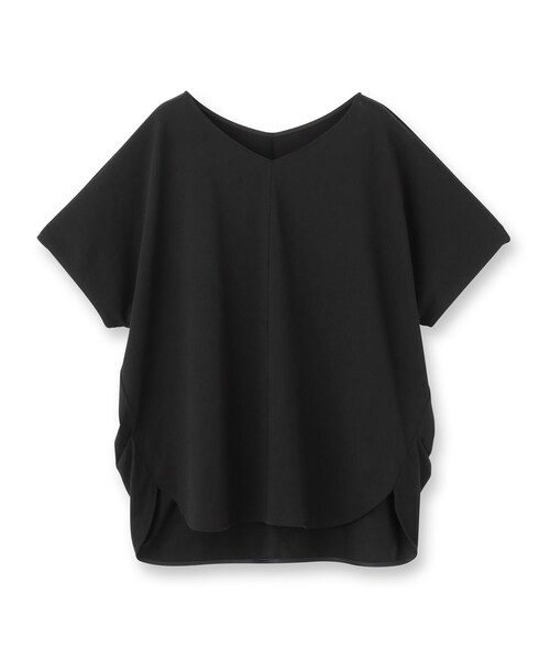 UNTITLED（アンタイトル）の「【接触冷感/洗える】Vネックコットンプルオーバー（Tシャツ/カットソー・レディース・ブラック/オフホワイト/チャコールグレー/ブルー系その他・00/02/04/44/48/50）」の10枚目の写真