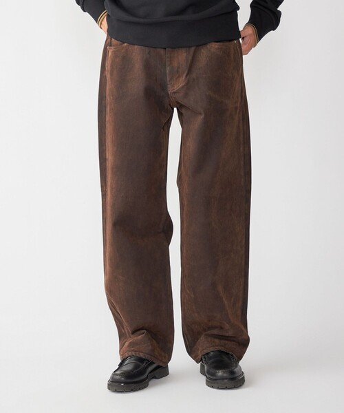 SHIPS(シップス)の「SHIPS: フロッキー ワイド デニム パンツ(デニムパンツ・メンズ・ブラウン/ブラック/ネイビー・SMALL/MEDIUM/LARGE/X-LARGE)」の3枚目の写真