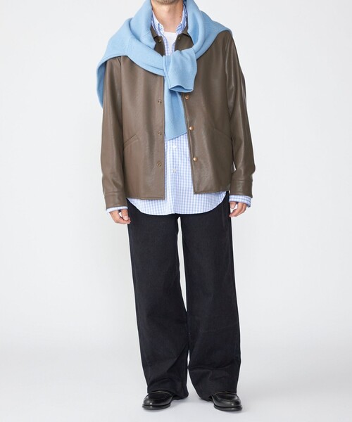 SHIPS(シップス)の「SHIPS: フロッキー ワイド デニム パンツ(デニムパンツ・メンズ・ブラウン/ブラック/ネイビー・SMALL/MEDIUM/LARGE/X-LARGE)」の6枚目の写真