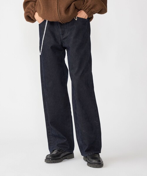 SHIPS(シップス)の「SHIPS: フロッキー ワイド デニム パンツ(デニムパンツ・メンズ・ブラウン/ブラック/ネイビー・SMALL/MEDIUM/LARGE/X-LARGE)」の12枚目の写真