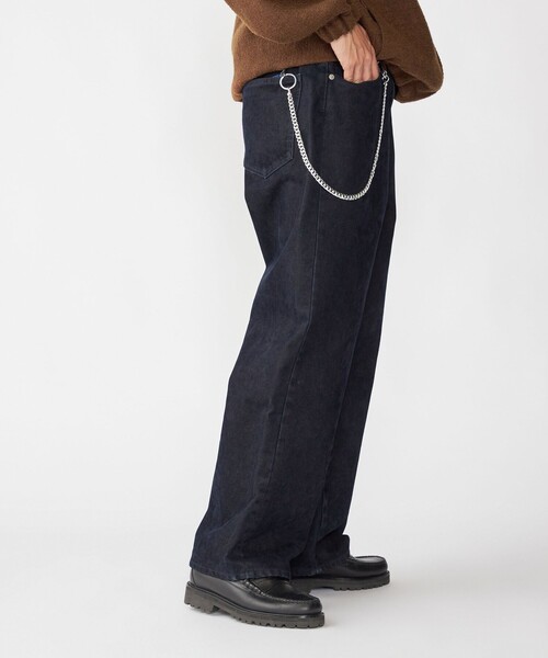 SHIPS(シップス)の「SHIPS: フロッキー ワイド デニム パンツ(デニムパンツ・メンズ・ブラウン/ブラック/ネイビー・SMALL/MEDIUM/LARGE/X-LARGE)」の15枚目の写真