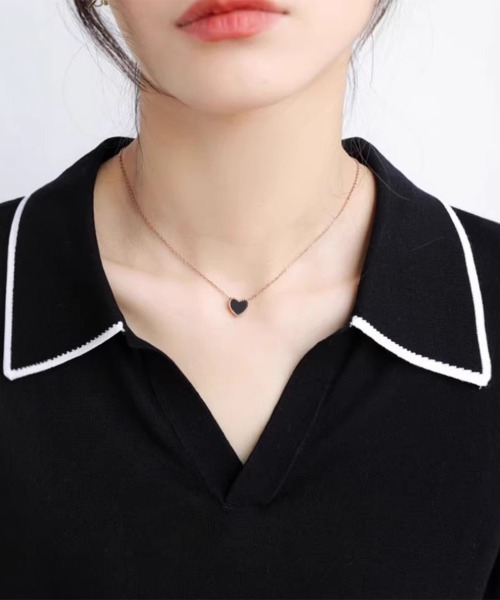 Miniministore(ミニミニストア)の「半袖 ポロシャツ レディース ニット夏服(Tシャツ/カットソー・レディース・ブラック/ホワイト・FREE)」の18枚目の写真