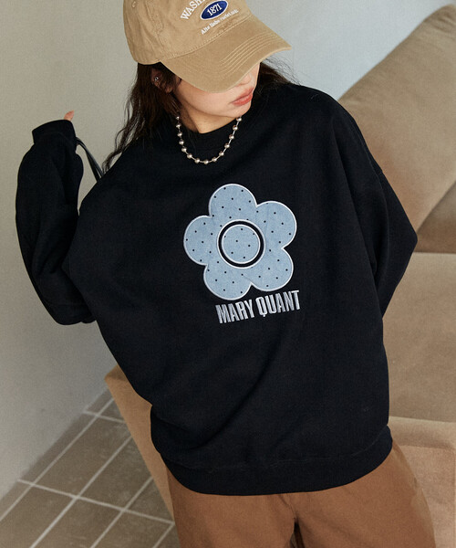 MARY QUANT × PUBLUX/マリークワント ドット デイジー ロゴ スウェット