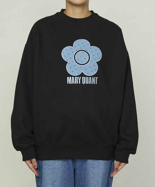 マリークワント ドット デイジー ロゴ スウェット ブラック