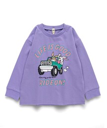 Tシャツ/カットソー（パープル/紫色系・長袖）ファッション通販