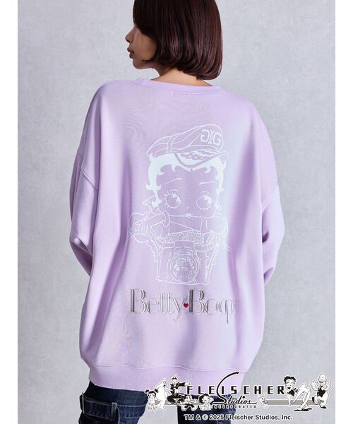 定価16万 24SS準新作・新品・タグ付BETTY BOOP オーバーサイズXL BETTY×GYDA GLITTER embroideryプルオーバー（スウェット