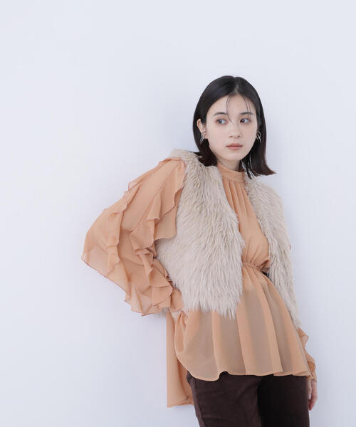 NATURAL BEAUTY BASIC(ナチュラルビューティーベーシック)の「◇シャギーニットベスト(ベスト・レディース・ベージュ/チャコールグレー・FREE)」の15枚目の写真
