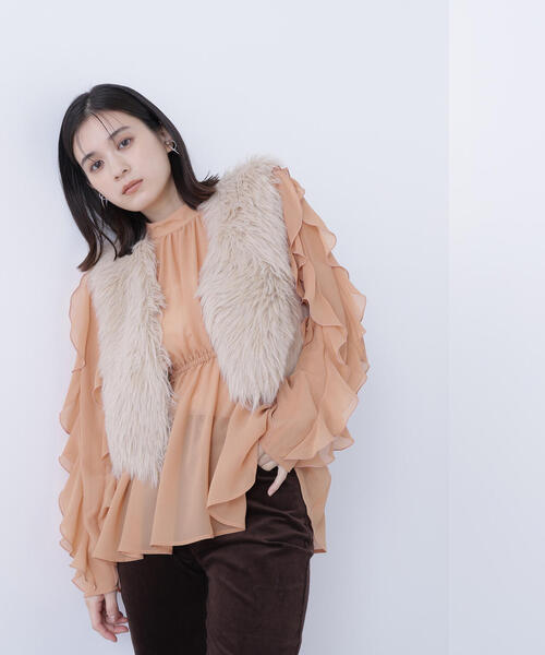NATURAL BEAUTY BASIC(ナチュラルビューティーベーシック)の「◇シャギーニットベスト(ベスト・レディース・ベージュ/チャコールグレー・FREE)」の17枚目の写真