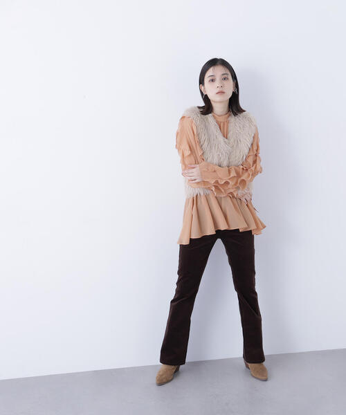 NATURAL BEAUTY BASIC(ナチュラルビューティーベーシック)の「◇シャギーニットベスト(ベスト・レディース・ベージュ/チャコールグレー・FREE)」の18枚目の写真