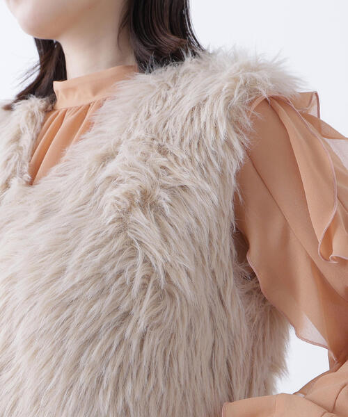 NATURAL BEAUTY BASIC(ナチュラルビューティーベーシック)の「◇シャギーニットベスト(ベスト・レディース・ベージュ/チャコールグレー・FREE)」の22枚目の写真