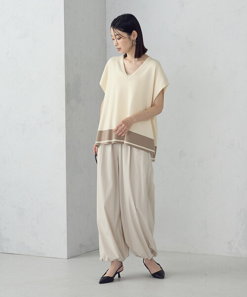 COMME CA ISM(コムサイズム)の「パラシュート パンツ(その他パンツ・レディース・ベージュ/ブラック・MEDIUM/LARGE)」の20枚目の写真