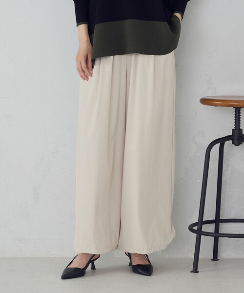 COMME CA ISM(コムサイズム)の「パラシュート パンツ(その他パンツ・レディース・ベージュ/ブラック・MEDIUM/LARGE)」の16枚目の写真
