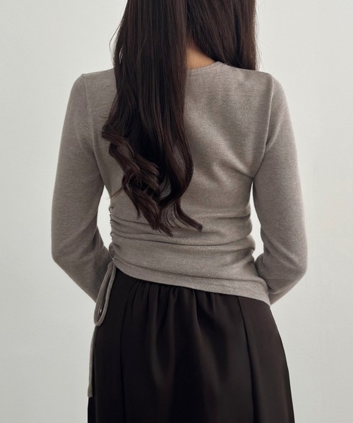 CENEA(セネア)の「カシュクール風ニットトップス(ニット/セーター・レディース・チャコール/ブラック/グレー・MEDIUM/LARGE)」の9枚目の写真