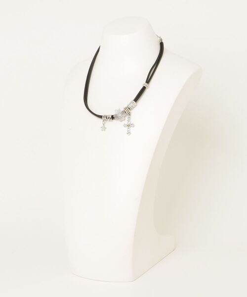 セール】【2本セット】紐ネックレス/チェーンネックレス/2連クロス