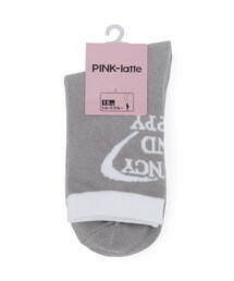 PINK-latte（ピンクラテ）の「【15cm丈】バックロゴクルー（ソックス/靴下・キッズ）」