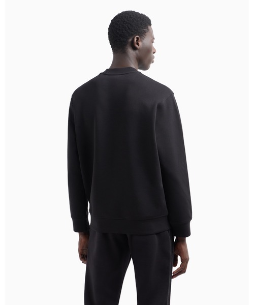 EMPORIO ARMANI（エンポリオアルマーニ）の「【エンポリオ アルマーニ】スウェットシャツ ダブルジャージー シェブロンベース＆エンボスオーバーサイズイーグル（スウェット・メンズ・ブラック/グレー・SMALL/MEDIUM/LARGE/X-LARGE/X-SMALL）」の4枚目の写真