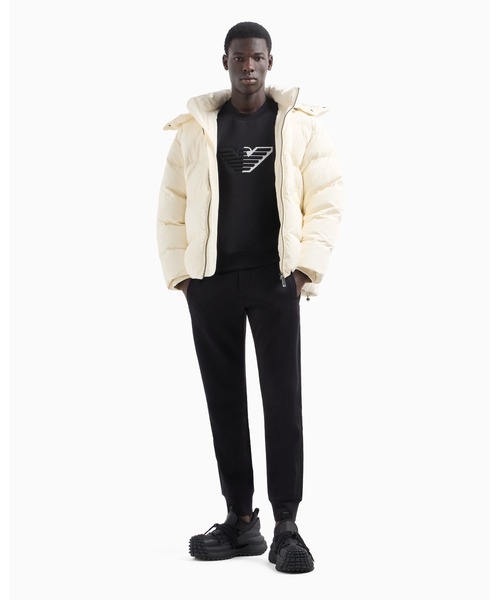 EMPORIO ARMANI（エンポリオアルマーニ）の「【エンポリオ アルマーニ】スウェットシャツ ダブルジャージー シェブロンベース＆エンボスオーバーサイズイーグル（スウェット・メンズ・ブラック/グレー・SMALL/MEDIUM/LARGE/X-LARGE/X-SMALL）」の6枚目の写真