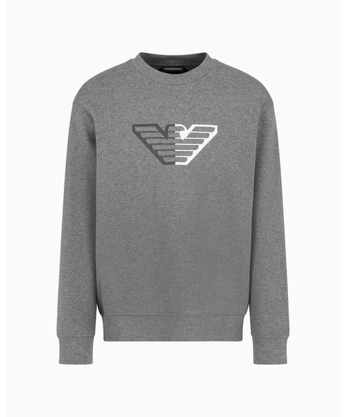 EMPORIO ARMANI（エンポリオアルマーニ）の「【エンポリオ アルマーニ】スウェットシャツ ダブルジャージー シェブロンベース＆エンボスオーバーサイズイーグル（スウェット・メンズ・ブラック/グレー・SMALL/MEDIUM/LARGE/X-LARGE/X-SMALL）」の7枚目の写真