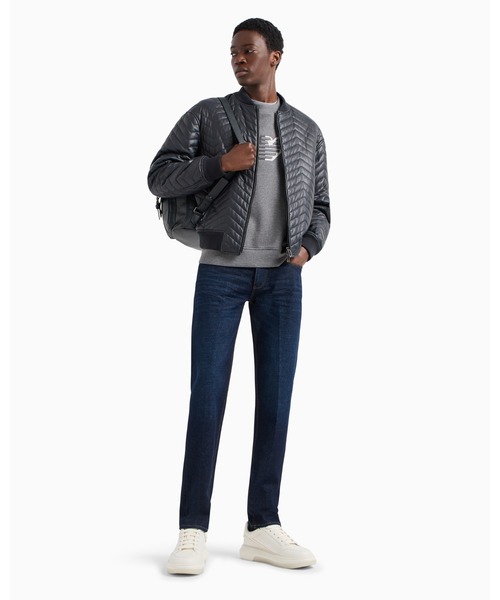 EMPORIO ARMANI（エンポリオアルマーニ）の「【エンポリオ アルマーニ】スウェットシャツ ダブルジャージー シェブロンベース＆エンボスオーバーサイズイーグル（スウェット・メンズ・ブラック/グレー・SMALL/MEDIUM/LARGE/X-LARGE/X-SMALL）」の10枚目の写真