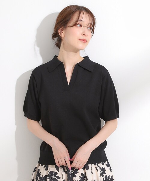 DRESKIP(ドレスキップ)の「【S-LL/洗える】大人の抜け感 スキッパーニット(ニット/セーター・レディース・ブラック/アイボリー/ブルー系その他・03/04/01/02)」の18枚目の写真