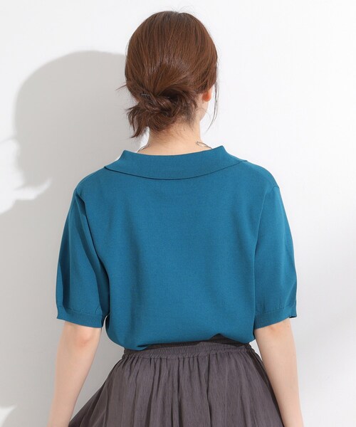 DRESKIP(ドレスキップ)の「【S-LL/洗える】大人の抜け感 スキッパーニット(ニット/セーター・レディース・ブラック/アイボリー/ブルー系その他・03/04/01/02)」の11枚目の写真