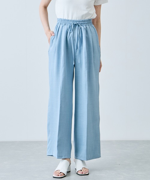 Jayro(ジャイロ)の「ウエストゴムシャーリングパンツ(その他パンツ・レディース・ネイビー/ブルー/サックスブルー・M)」の3枚目の写真