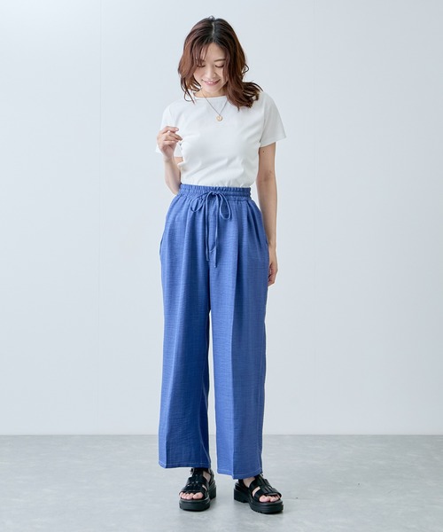 Jayro(ジャイロ)の「ウエストゴムシャーリングパンツ(その他パンツ・レディース・ネイビー/ブルー/サックスブルー・M)」の13枚目の写真