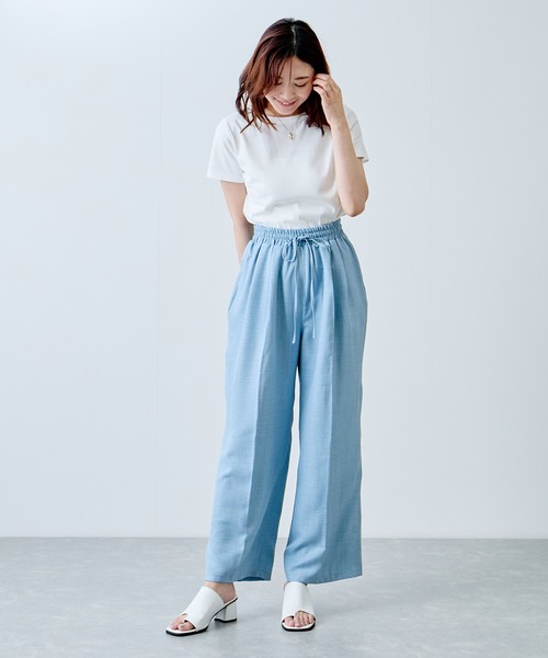 Jayro(ジャイロ)の「ウエストゴムシャーリングパンツ(その他パンツ・レディース・ネイビー/ブルー/サックスブルー・M)」の19枚目の写真