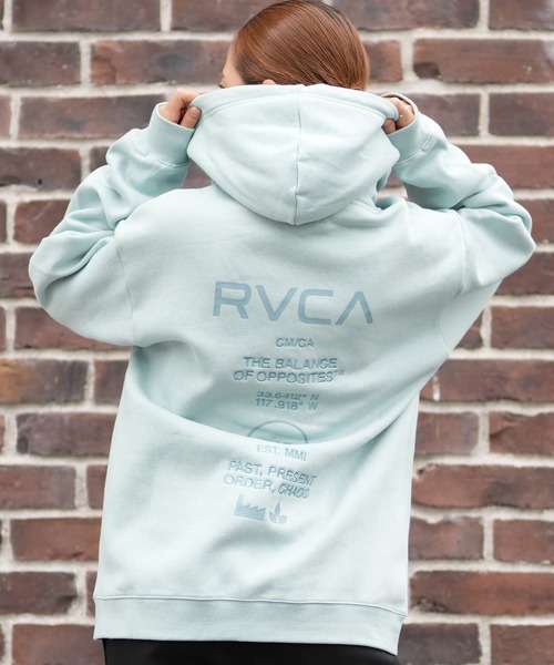 RVCA（ルーカ）の「RVCA/ルーカ バックプリントパーカー ジップアップパーカー BF044-P02（パーカー・レディース・ライトブルー/ブラック/グレー/ブラック系その他・L/M）」の4枚目の写真