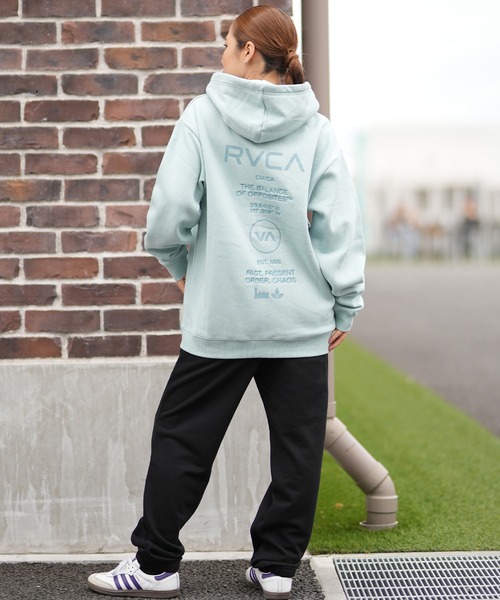 RVCA（ルーカ）の「RVCA/ルーカ バックプリントパーカー ジップアップパーカー BF044-P02（パーカー・レディース・ライトブルー/ブラック/グレー/ブラック系その他・L/M）」の9枚目の写真
