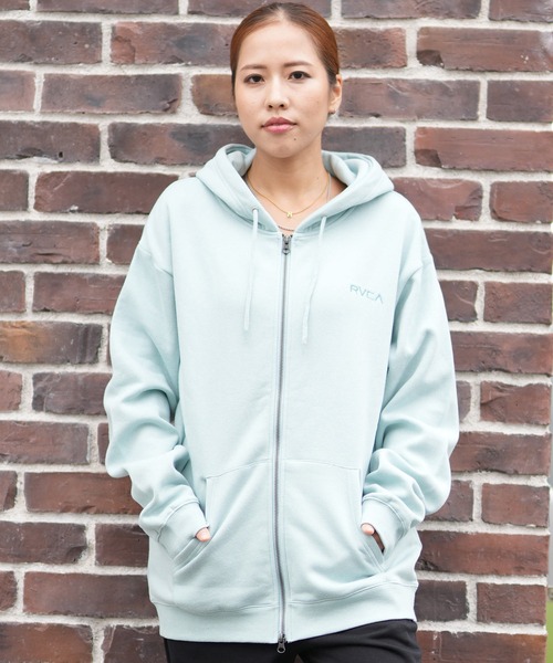 RVCA（ルーカ）の「RVCA/ルーカ バックプリントパーカー ジップアップパーカー BF044-P02（パーカー・レディース・ライトブルー/ブラック/グレー/ブラック系その他・L/M）」の12枚目の写真