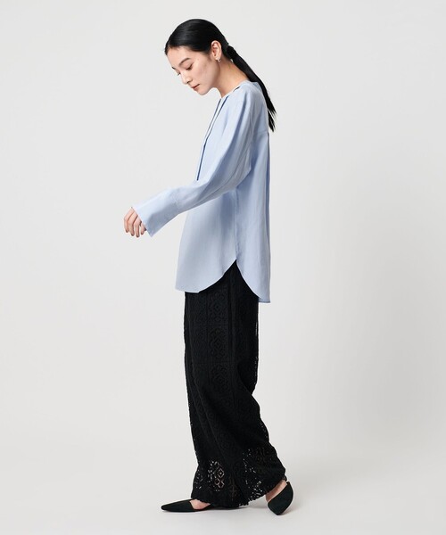 BEAUTY&YOUTH UNITED ARROWS(ビューティーアンドユースユナイテッドアローズ)の「セルロース ビブヨークブラウス(シャツ/ブラウス・レディース・ライトブルー/ダークブラウン/ホワイト・FREE)」の12枚目の写真