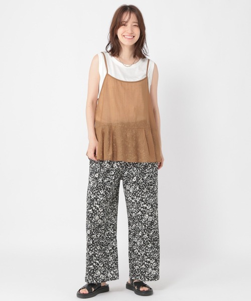 studio CLIP（スタディオクリップ）の「シアーレイヤードキャミソール（キャミソール・レディース・オフホワイト/アイボリー/ブラック/ブラウン・FREE）」の14枚目の写真