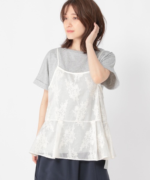 studio CLIP（スタディオクリップ）の「シアーレイヤードキャミソール（キャミソール・レディース・オフホワイト/アイボリー/ブラック/ブラウン・FREE）」の19枚目の写真