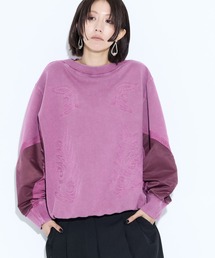 【TOGA TOO/トーガトゥ】Embroidery sweatshirt/エンブロイダリースウェット
